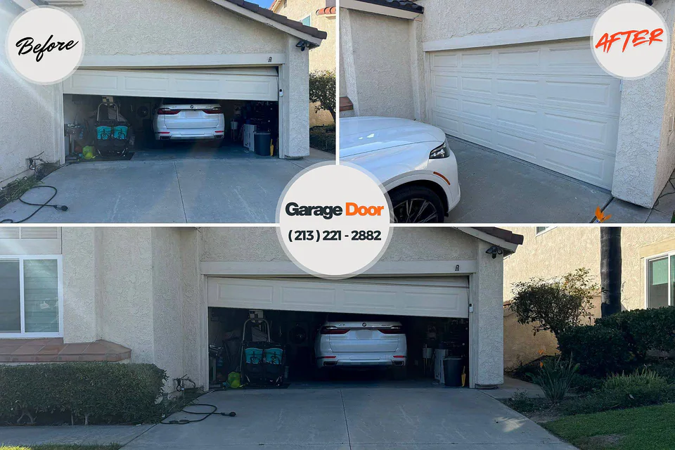 Before and after: garage door repair Delta Junction, AK